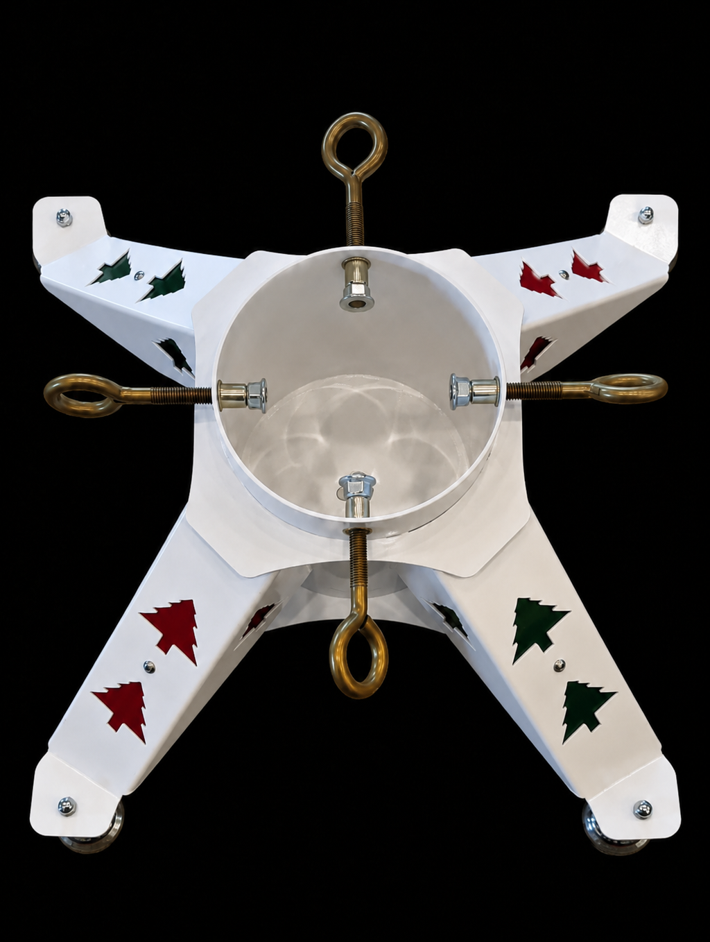 8" Christmas Tree Stand with Caster Wheels | Made in Wisconsin