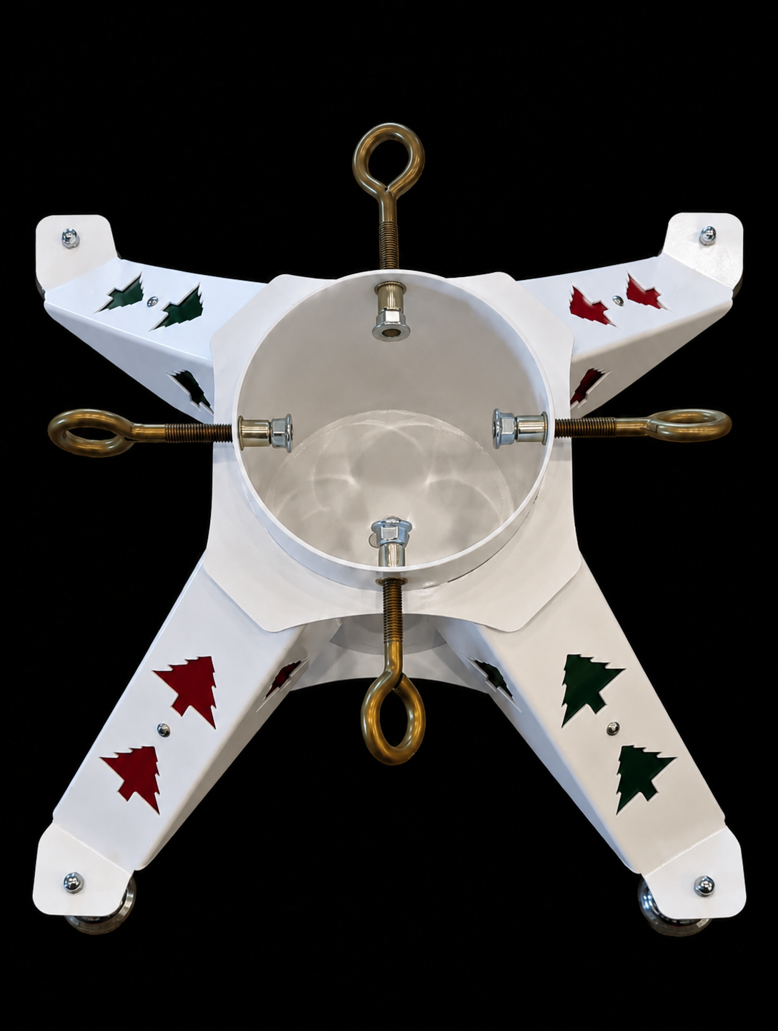 8" Christmas Tree Stand with Caster Wheels | Made in Wisconsin