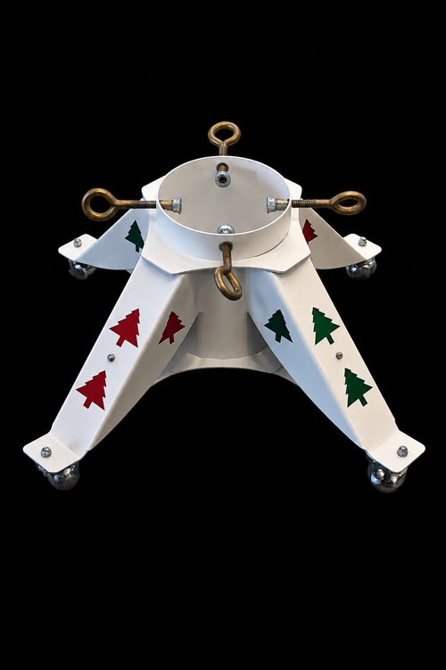 8" Christmas Tree Stand with Caster Wheels | Made in Wisconsin