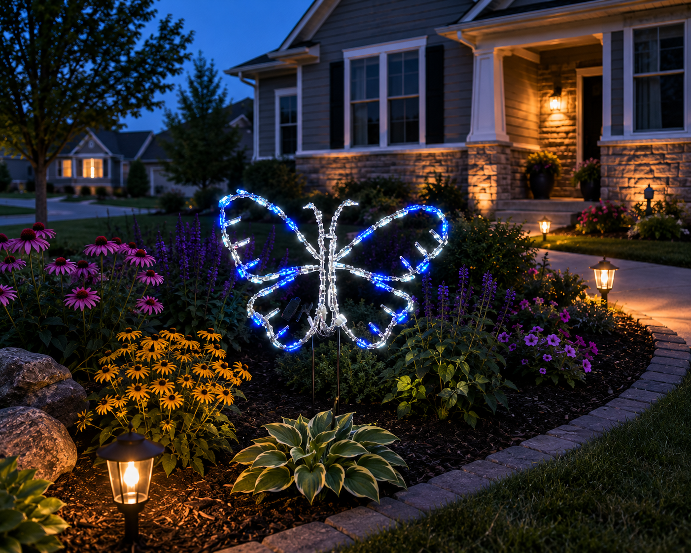Handcrafted LED Butterfly Yard Art | Outdoor Metal Garden Decor | Made in Wisconsin