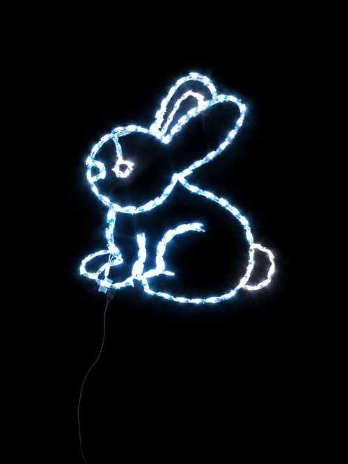 LED Bunny Yard Art