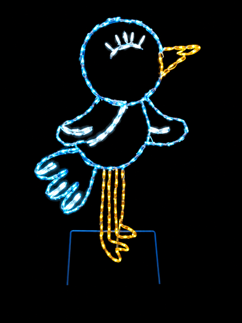 Handcrafted LED Blue Bird Yard Art