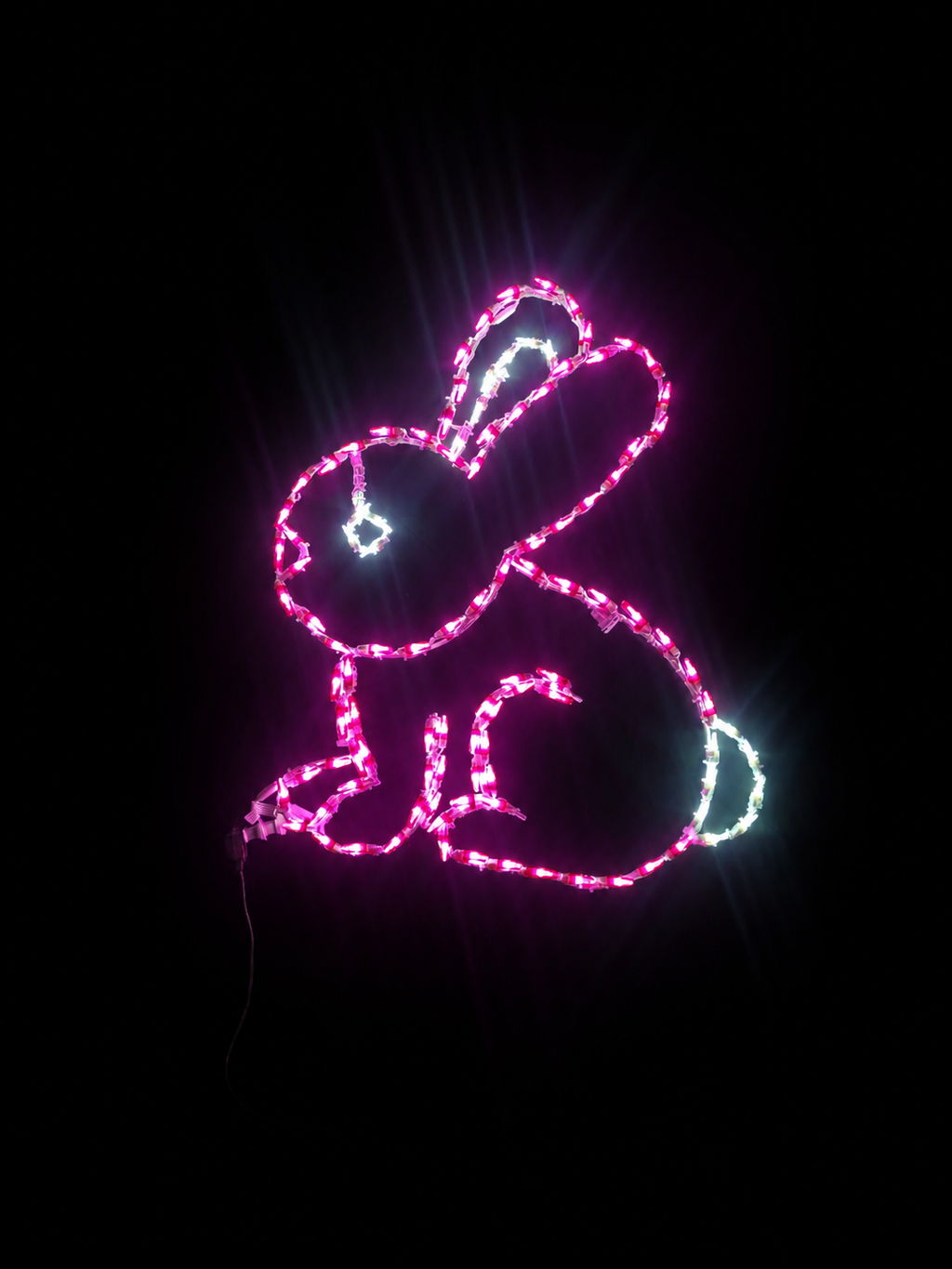 Handcrafted LED Bunny Yard Art