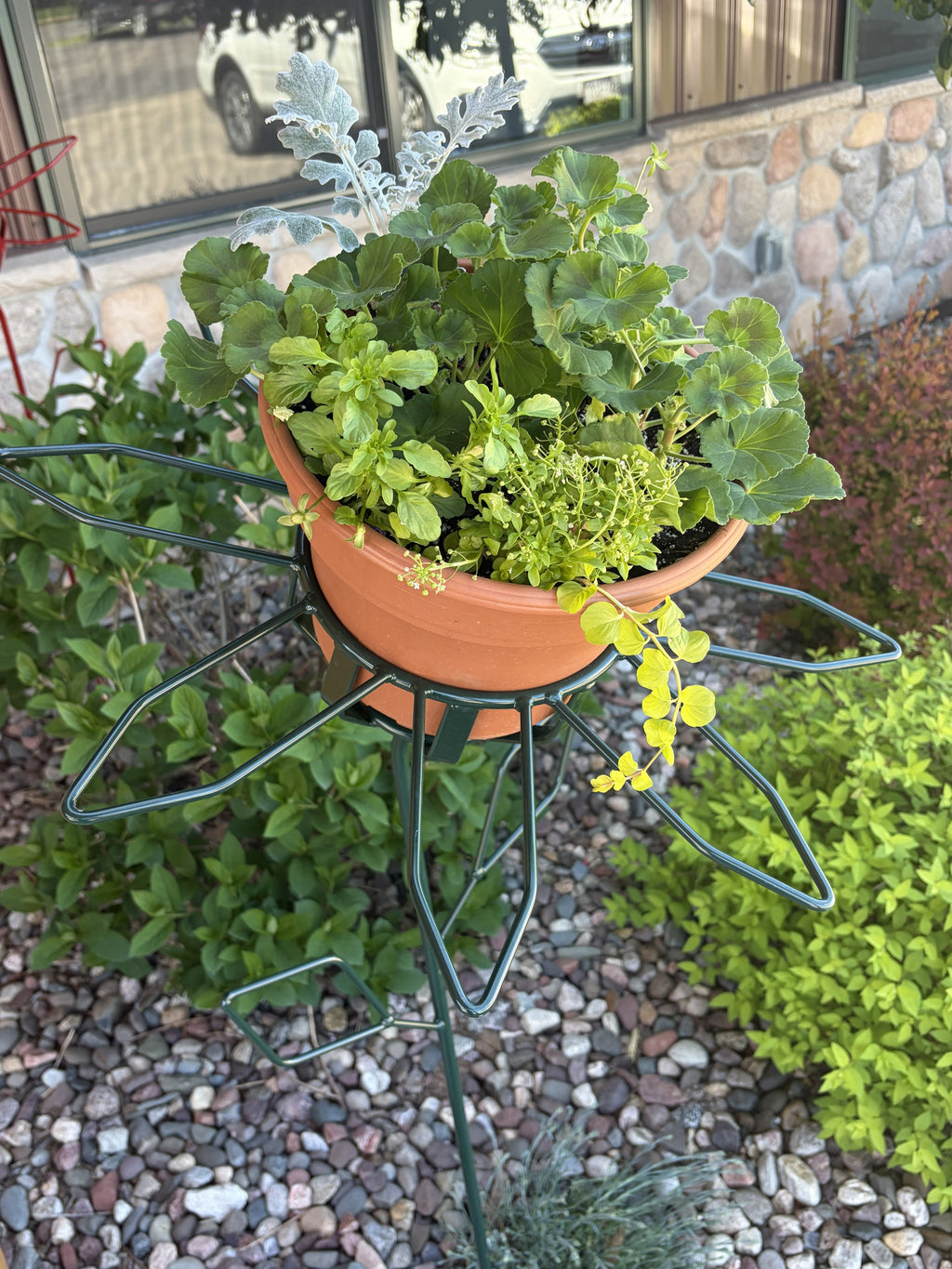Sunflower Flower Pot Holder Stake