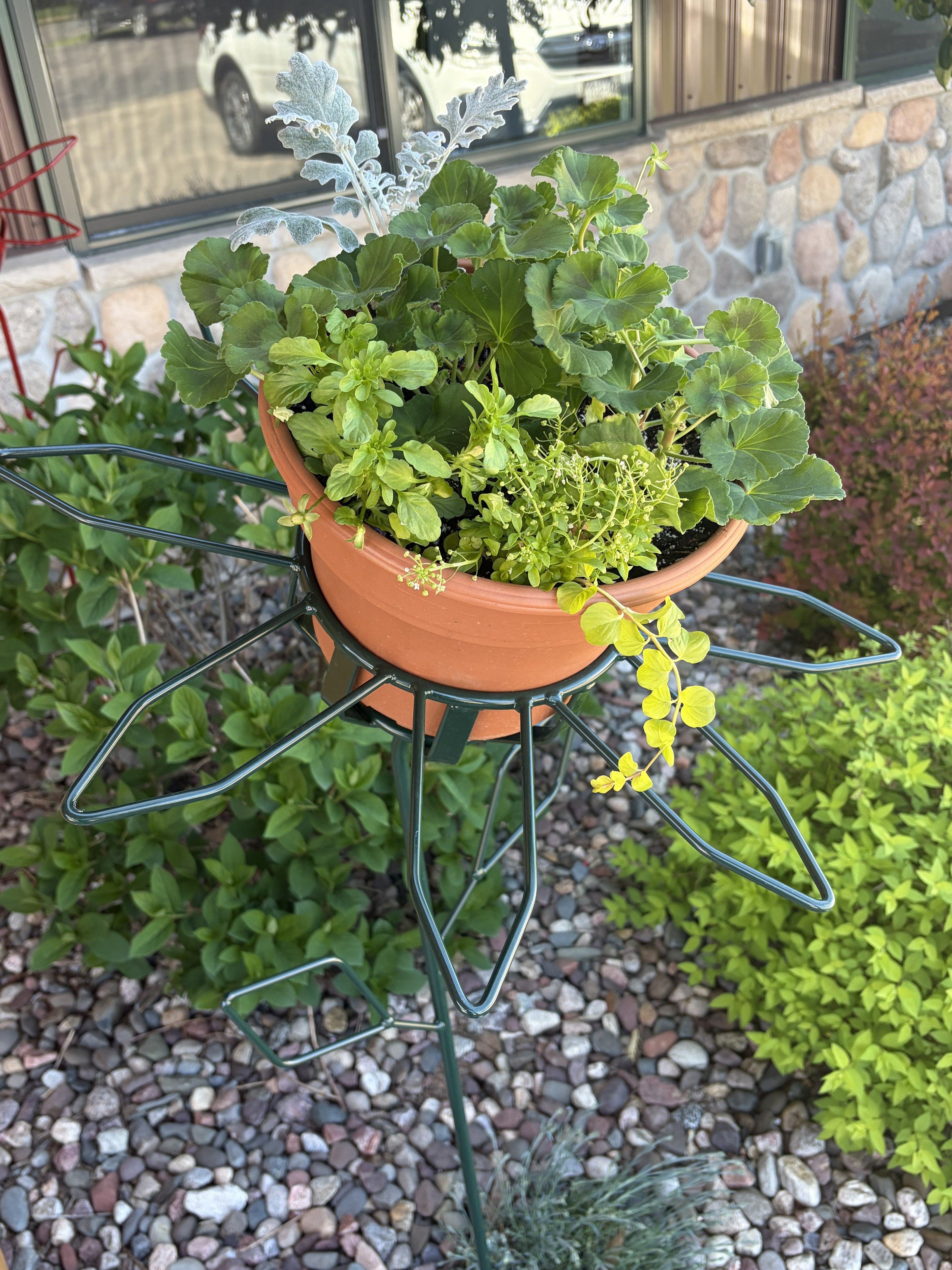 Sunflower Flower Pot Holder Stake